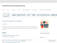 Tablet Screenshot of houstonarchivists.org